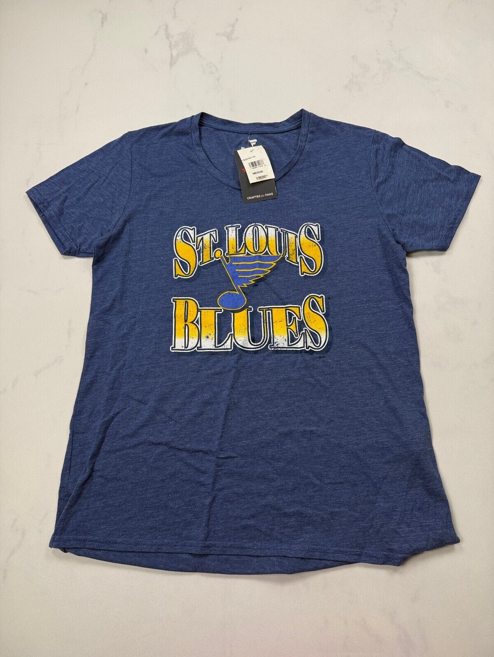 Fanatics St Louis Blues T Shirt Blue Modern Collegiate - Womens M
